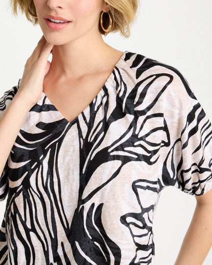 Chico's Value | Linen Ruched Palm Tee