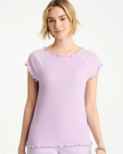 Chico's Latest | Textured Knit Lettuce Raglan Tee