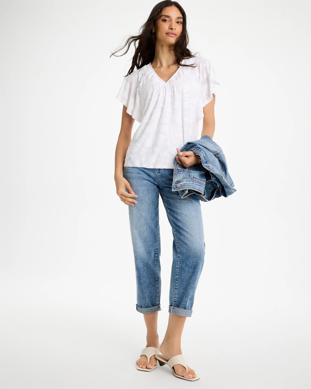 Chico's Classic | Burnout Floral Tee