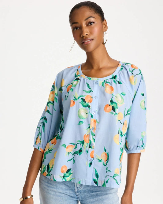 Chico's Deals | Cotton Voile Printed Blouse