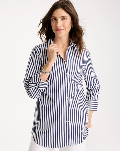 Chico's Special Offer | No Iron™ Stretch Striped Shirt