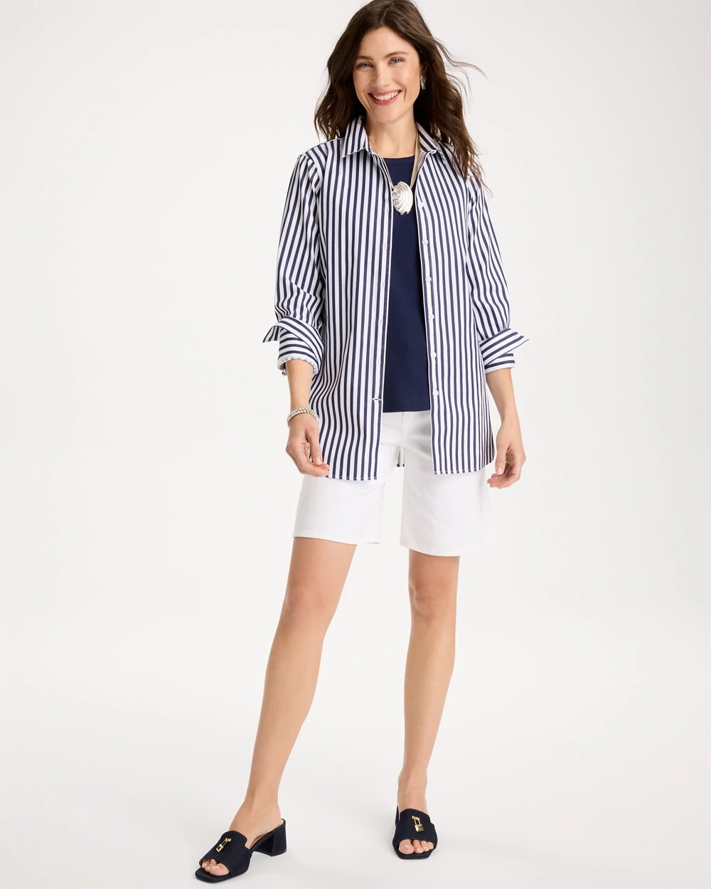 Chico's Special Offer | No Iron™ Stretch Striped Shirt
