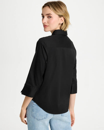 Chico's Sale | Poplin Cotton Tie-Front Top