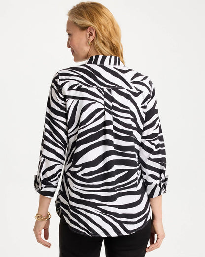 Chico's Popular | No Iron™ Stretch Animal Print Shirt
