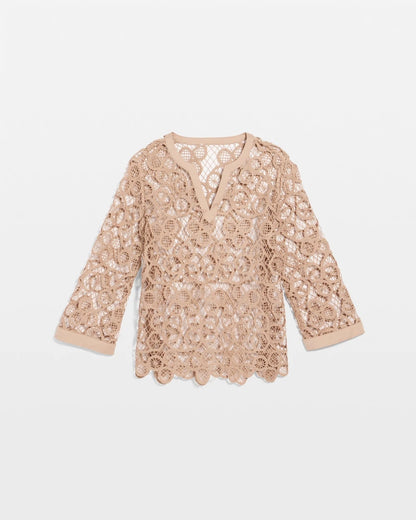Chico's Premium | Mixed-Media Medallion Lace Top