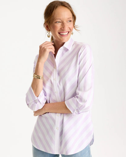 Chico's Essential | No Iron™ Stretch Striped Shirt