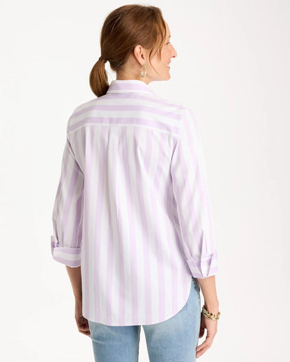 Chico's Essential | No Iron™ Stretch Striped Shirt