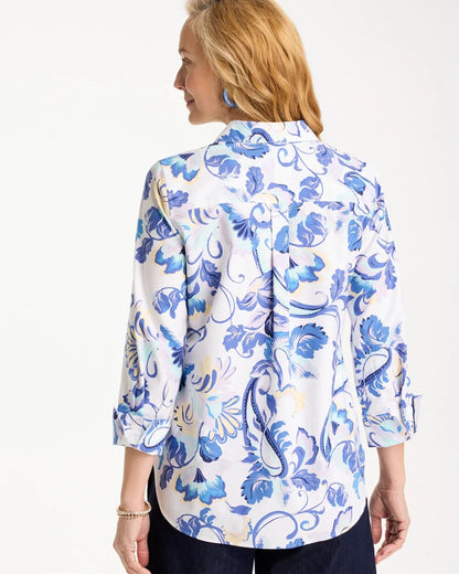 Chico's Essential | No Iron™ Stretch Paisley Shirt
