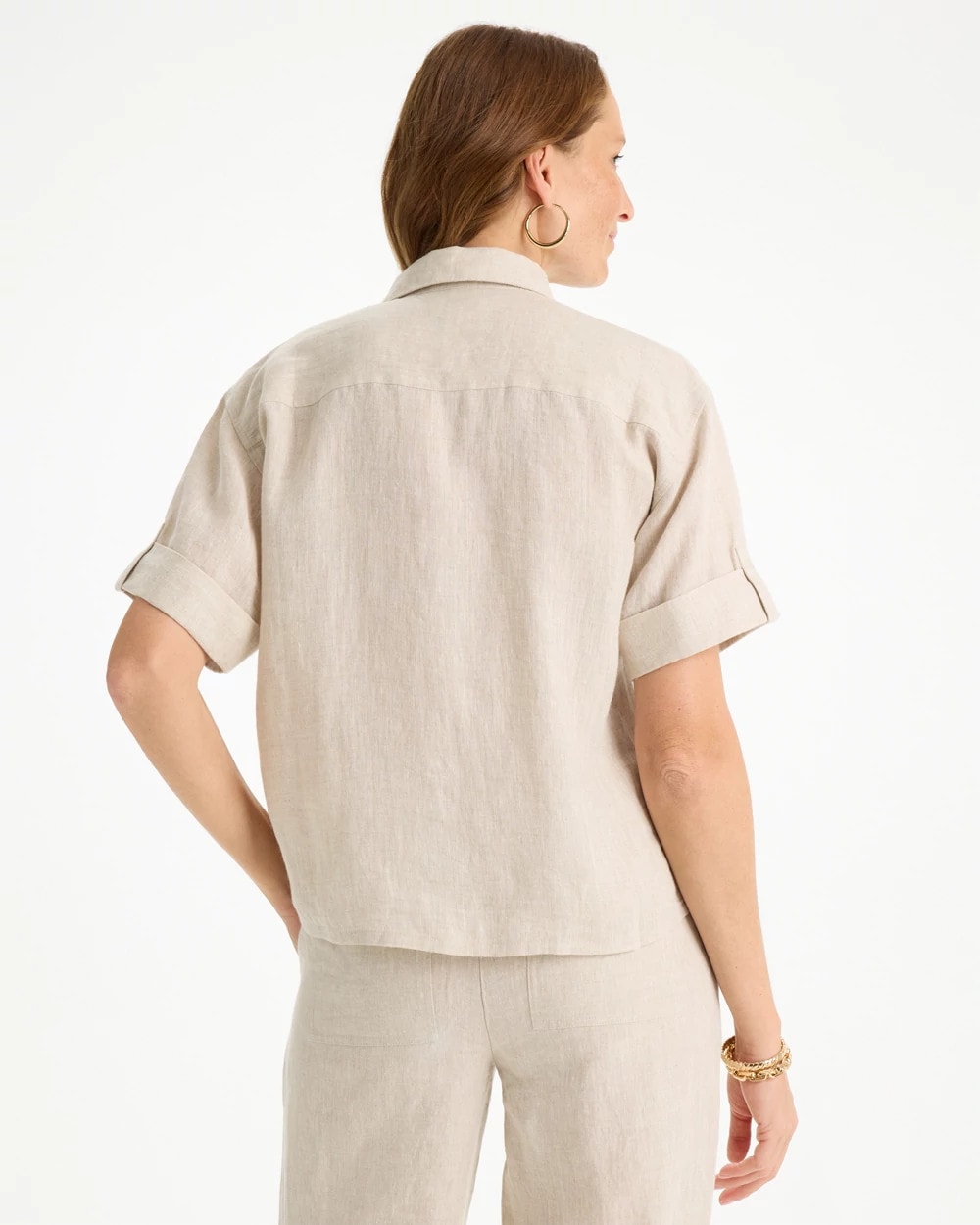 Chico's Latest | Linen Camp Collared Shirt