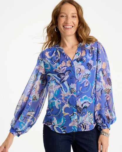 Chico's Premium | Georgette Paisley Blouse