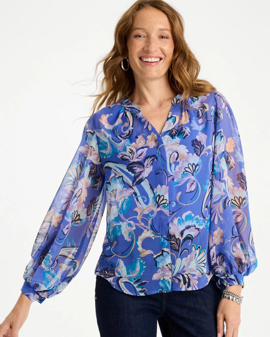 Chico's Premium | Georgette Paisley Blouse