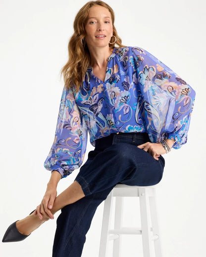 Chico's Premium | Georgette Paisley Blouse
