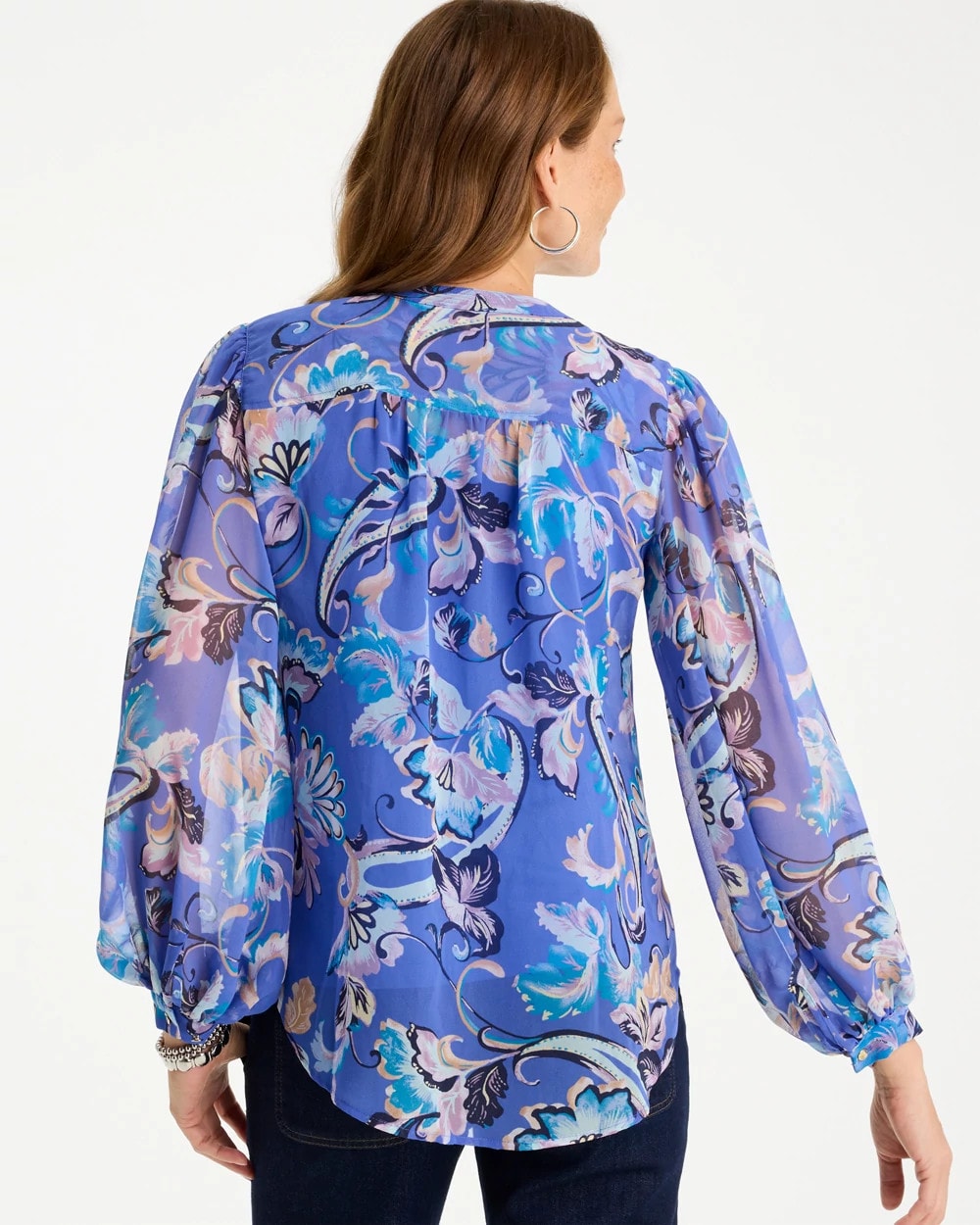 Chico's Premium | Georgette Paisley Blouse