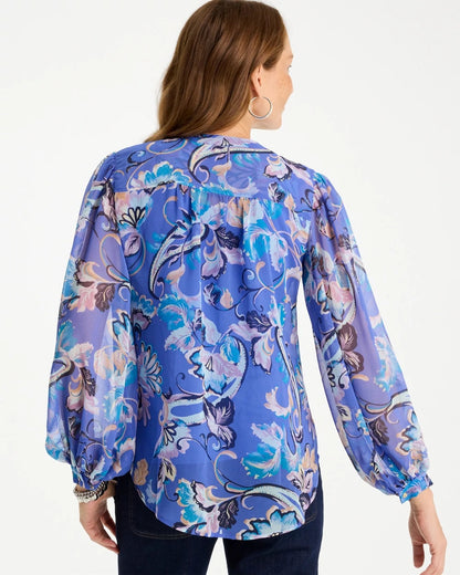 Chico's Premium | Georgette Paisley Blouse
