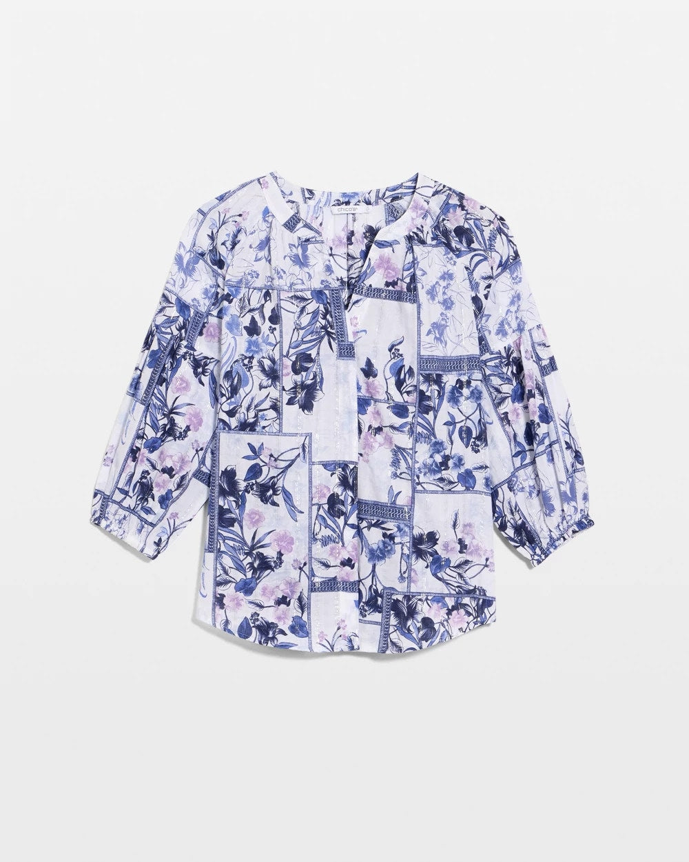 Chico's Popular | Cotton Printed Billow Sleeve Blouse