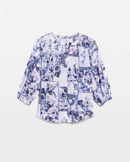 Chico's Popular | Cotton Printed Billow Sleeve Blouse
