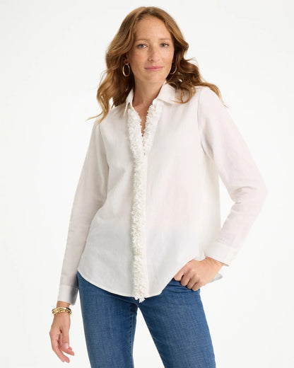 Chico's Best Seller | Linen Flower Embellished Blouse