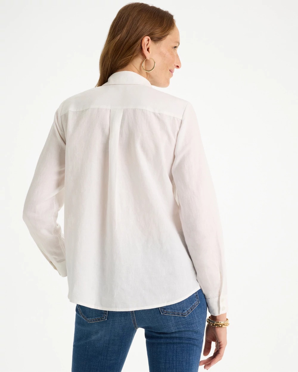 Chico's Best Seller | Linen Flower Embellished Blouse