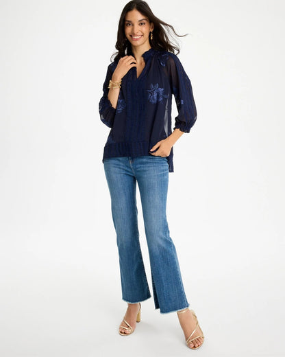 Chico's Best Price | Embellished Splitneck Blouse