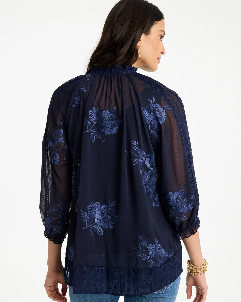 Chico's Best Price | Embellished Splitneck Blouse