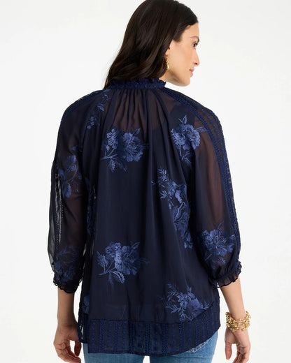 Chico's Best Price | Embellished Splitneck Blouse