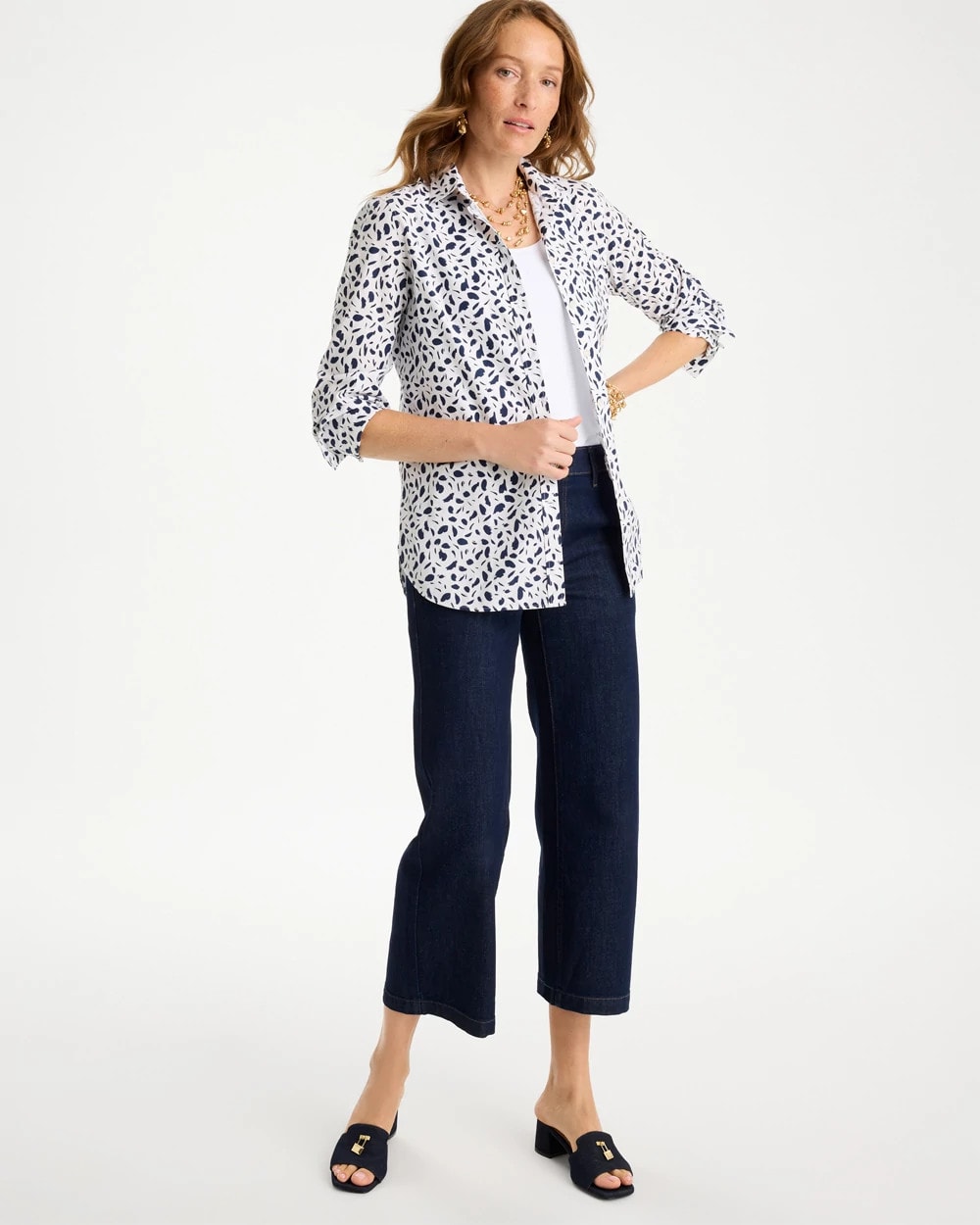 Chico's Exclusive | No Iron™ Stretch Printed Shirt