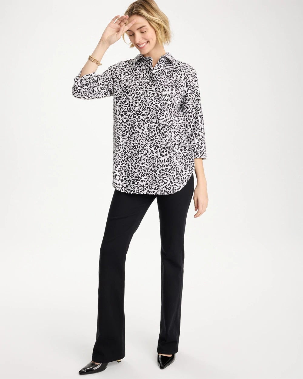 Chico's Discount | No Iron™ Stretch Printed Popover