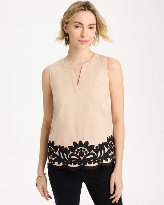 Chico's Trending | Applique Embellished Sleeveless Top