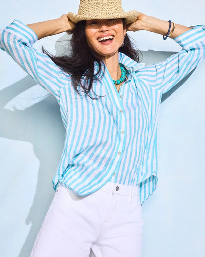 Chico's Deals | No Iron™ Linen Striped Shirt