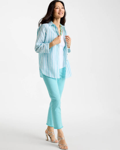 Chico's Deals | No Iron™ Linen Striped Shirt
