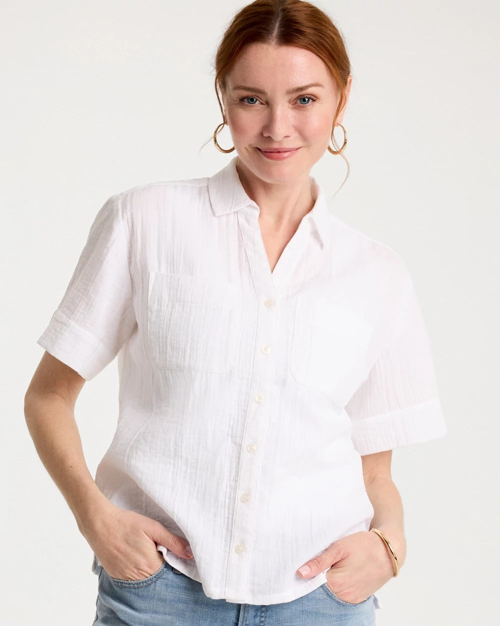 Chico's Exclusive | Cotton Gauze Camp Shirt