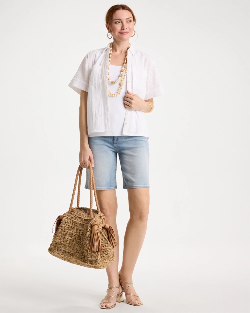 Chico's Exclusive | Cotton Gauze Camp Shirt
