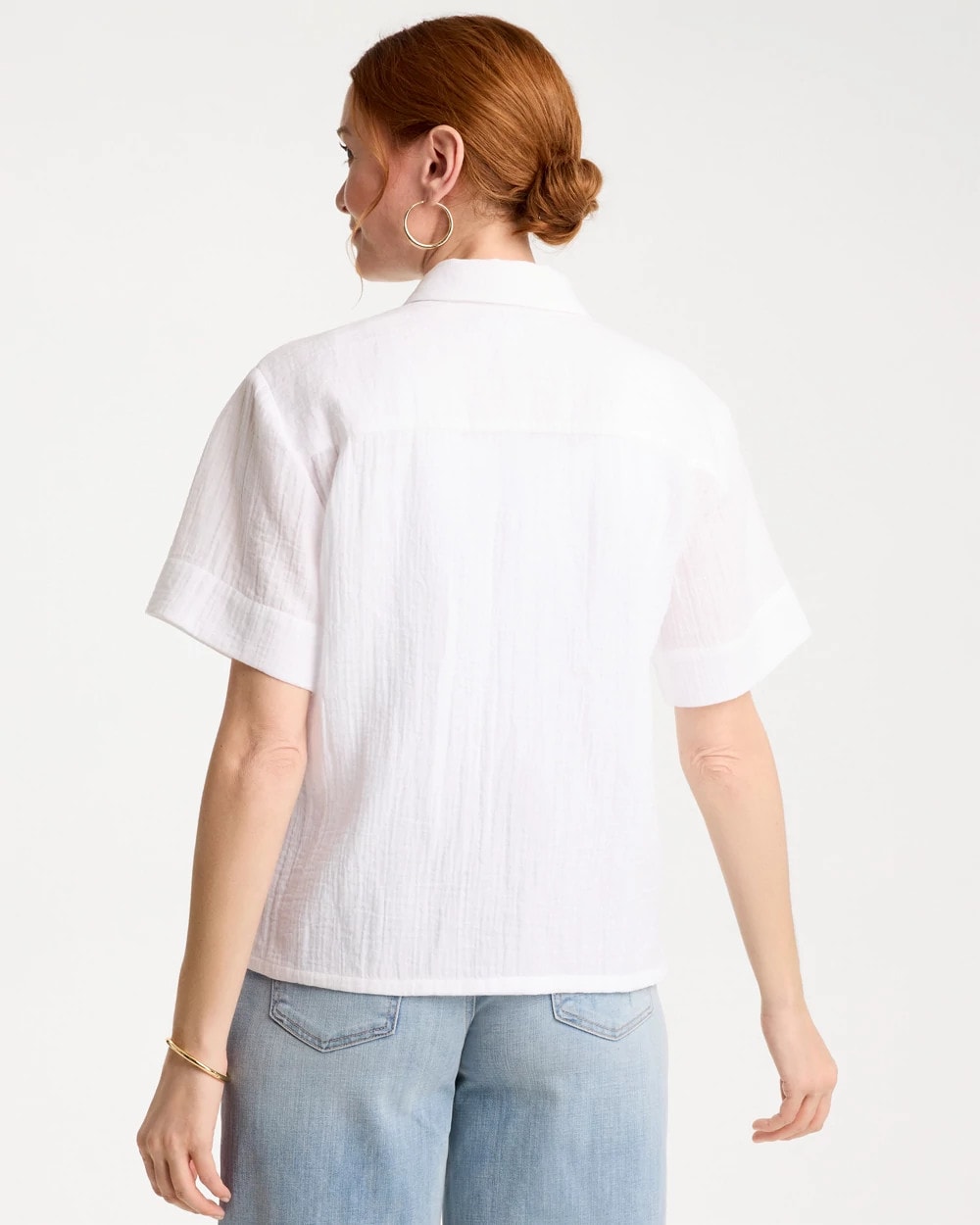 Chico's Exclusive | Cotton Gauze Camp Shirt