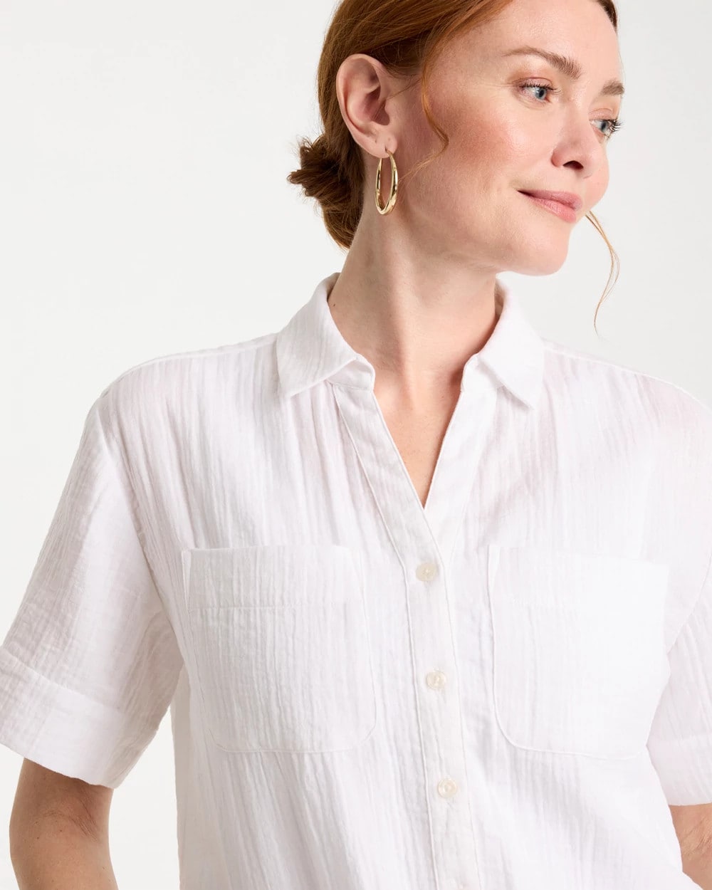 Chico's Exclusive | Cotton Gauze Camp Shirt
