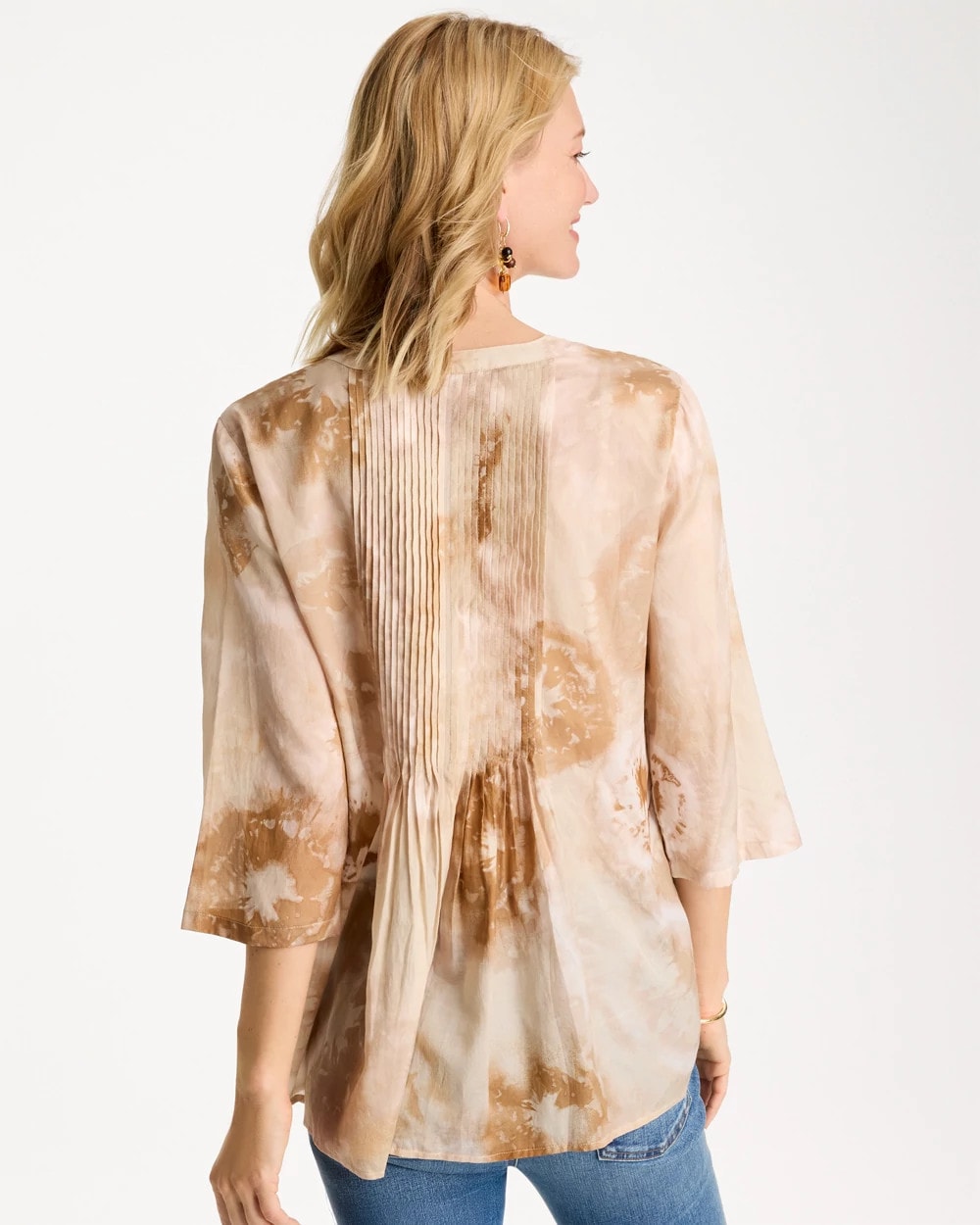 Chico's Top Pick | Cotton-Blend Pintuck Tunic