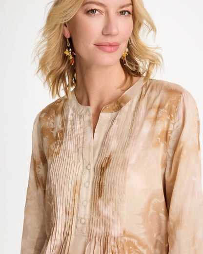 Chico's Top Pick | Cotton-Blend Pintuck Tunic