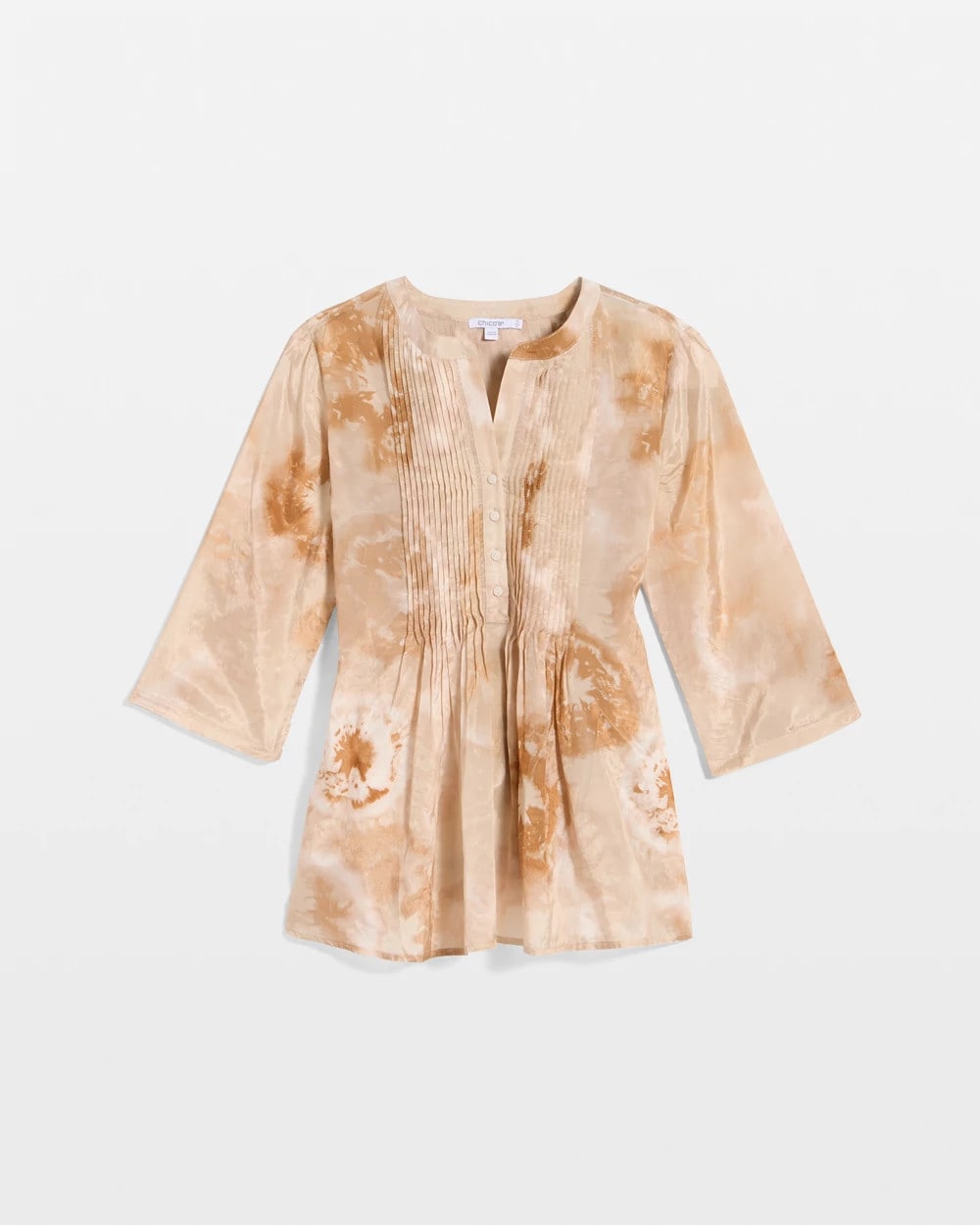 Chico's Top Pick | Cotton-Blend Pintuck Tunic
