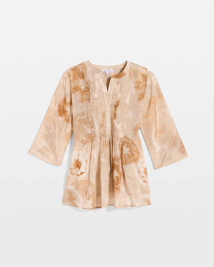 Chico's Top Pick | Cotton-Blend Pintuck Tunic