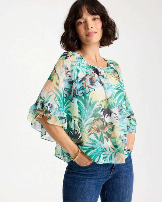 Chico's Best Seller | Printed Georgette Swing Blouse