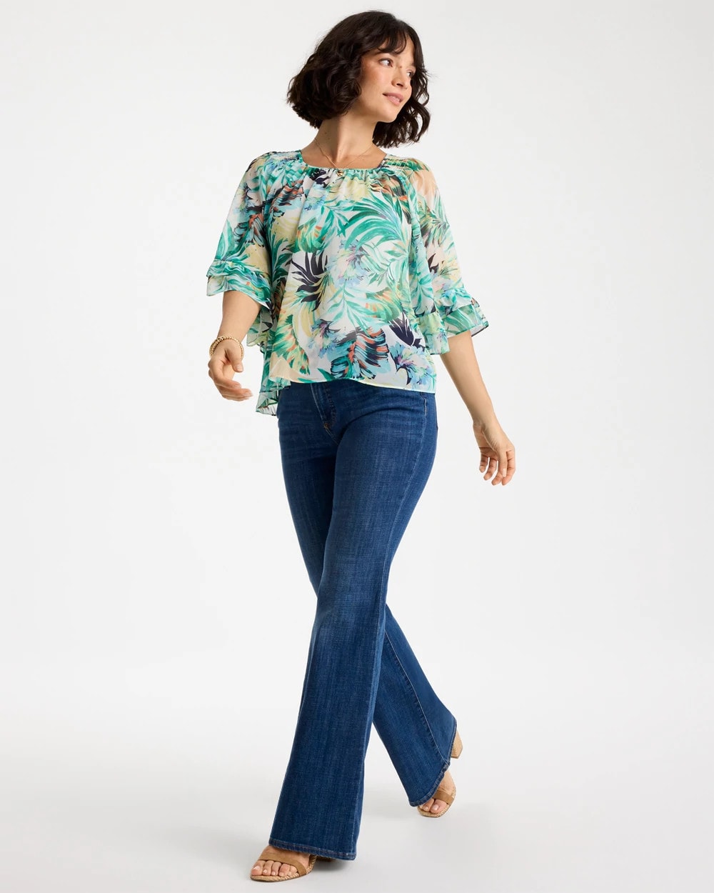 Chico's Best Seller | Printed Georgette Swing Blouse
