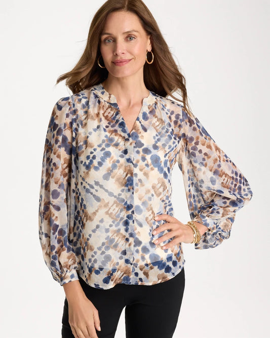 Chico's Exclusive | Georgette Printed Blouse