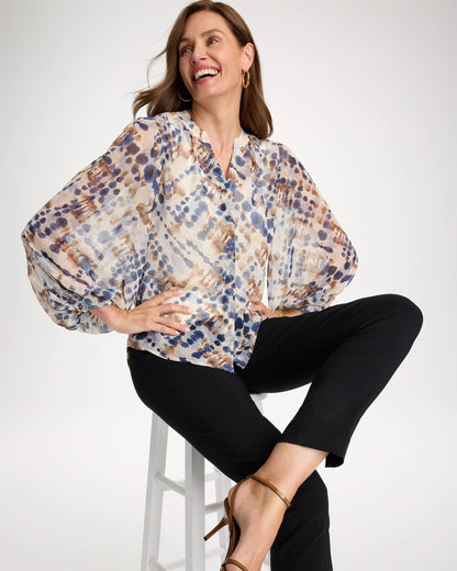 Chico's Exclusive | Georgette Printed Blouse