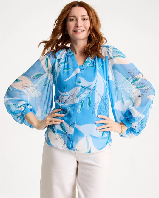 Chico's Trusted | Georgette Printed Blouse