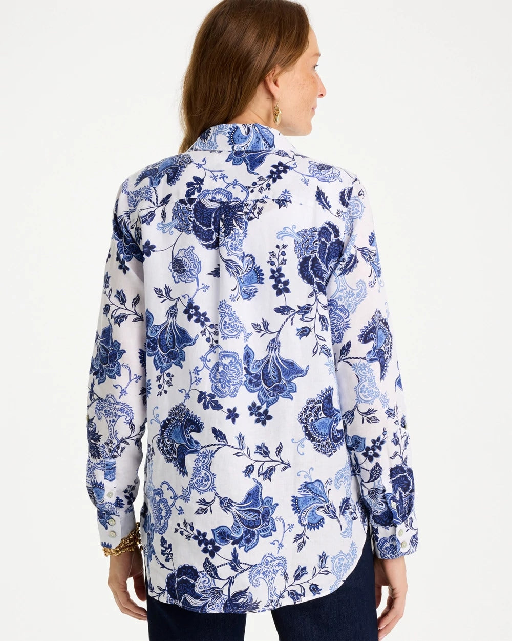 Chico's Classic | No Iron™ Linen Bloom Shirt