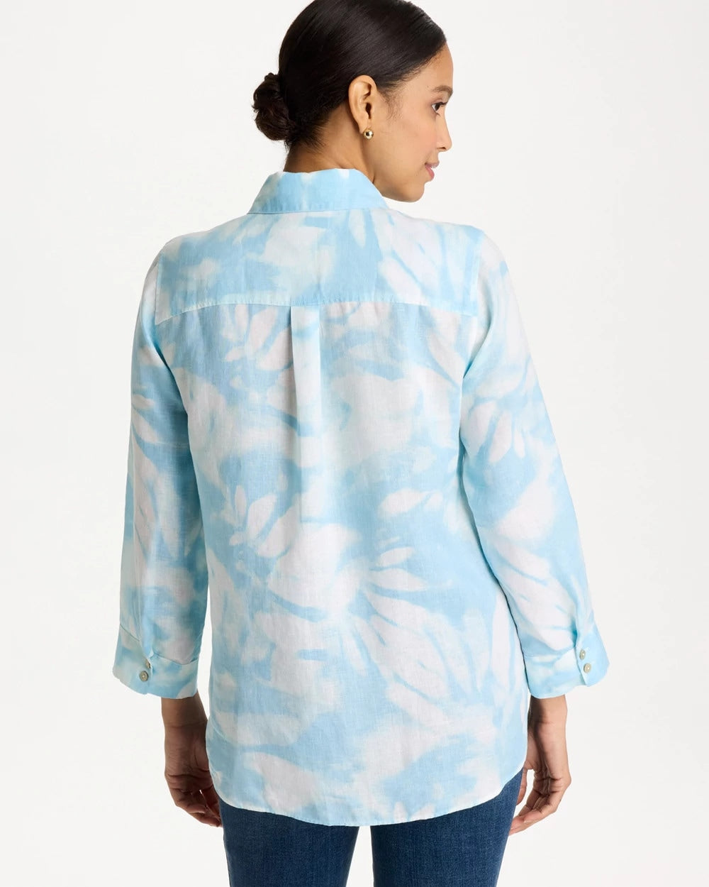 Chico's Trusted | Tie-Dye No Iron Linen Shirt