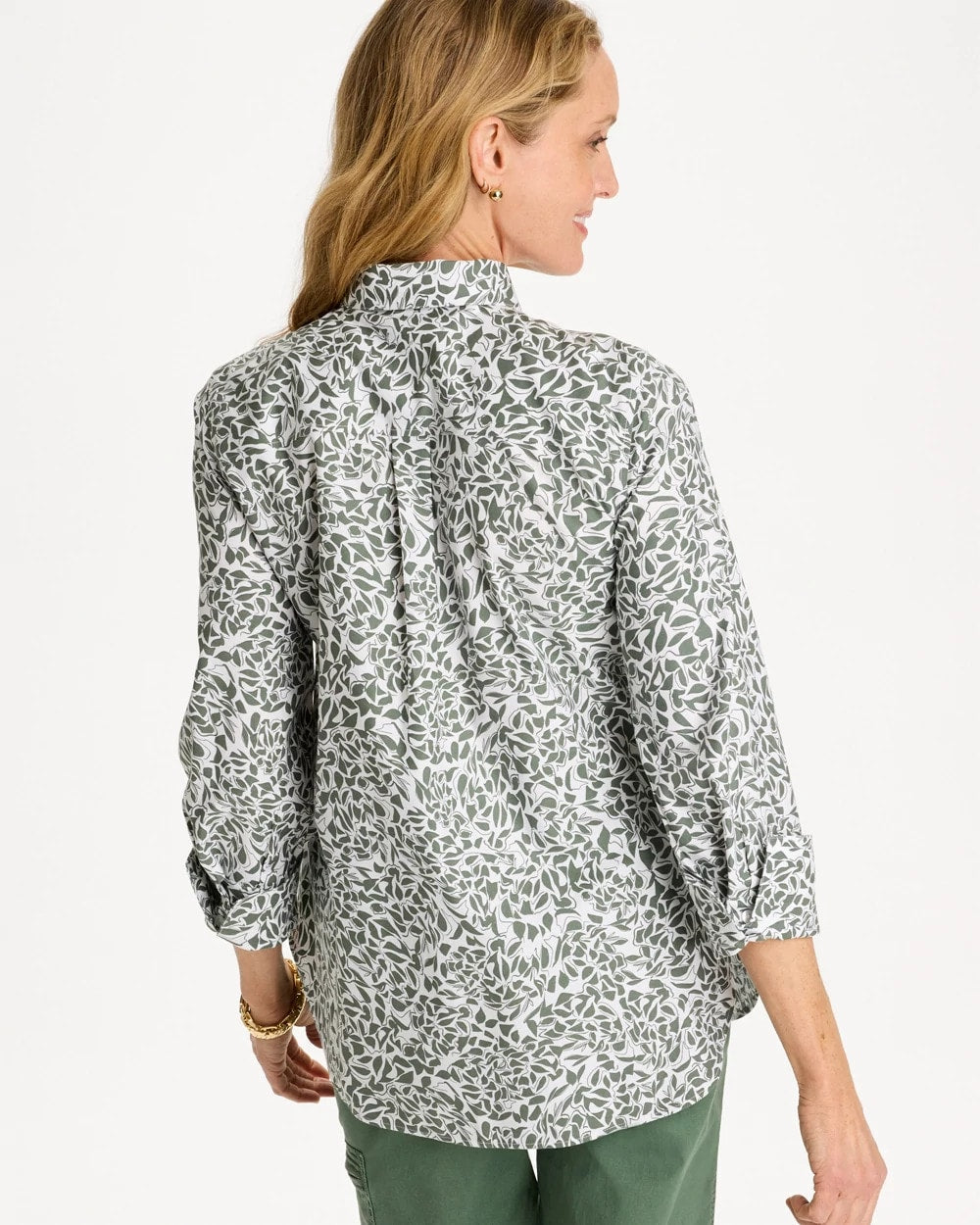 Chico's Everyday | Printed No Iron Stretch Shirt
