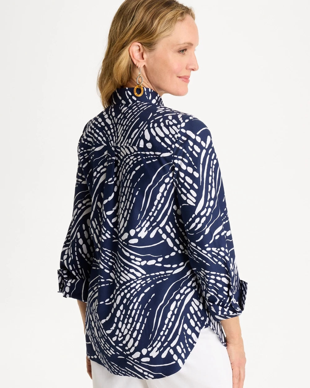 Chico's Smart Buy | Printed No Iron Stretch Shirt