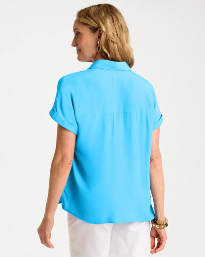 Chico's Special Offer | Faux Silk Henley Top