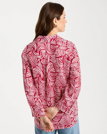 Chico's Popular | No Iron™ Linen Geo Print Shirt