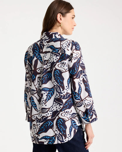 Chico's Quality | Printed No Iron Linen Shirt